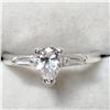 Image 1 : SILVER CUBIC ZIRCONIA RING (~SIZE 7)