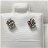 Image 1 : 14K WHITE GOLD DIAMOND(0.6CT,SI1-SI2,G-H) EARRINGS