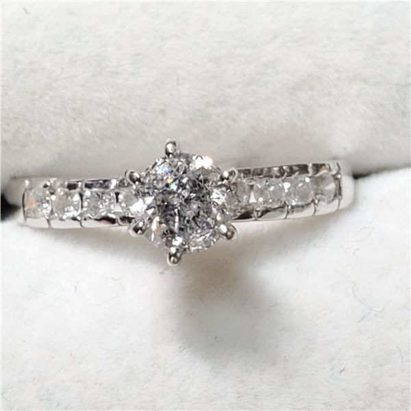 14K WHITE GOLD DIAMOND(0.6CT,I3,G-H0 DIAMOND