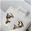 Image 2 : 14K YELLOW GOLD DOLPHIN SHAPED EARRINGS