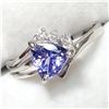 Image 2 : 10K WHITE GOLD TANZANITE(0.95CT) DIAMOND