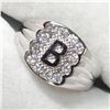 Image 3 : SILVER CUBIC ZIRCONIA RING (~SIZE 10)