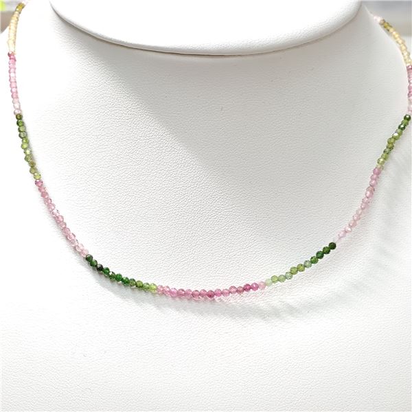 SILVER YELLOW SAP, RUBY, EMERALD NECKLACE