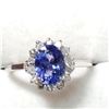 Image 1 : 10K WHITE GOLD TANZANITE(1.22CT) DIAMOND