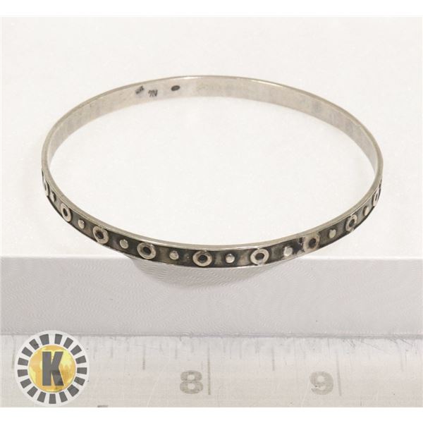 FRENCH 80% SOLID SILVER BANGLE BRACELET