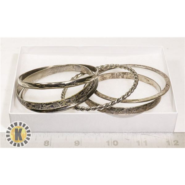 LOT OF 6 MIXED DESIGN COSTUME BANGLES