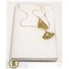 Image 1 : SET OF 2- 24K GOLD DIPPED FISH FINS ON CHAINS