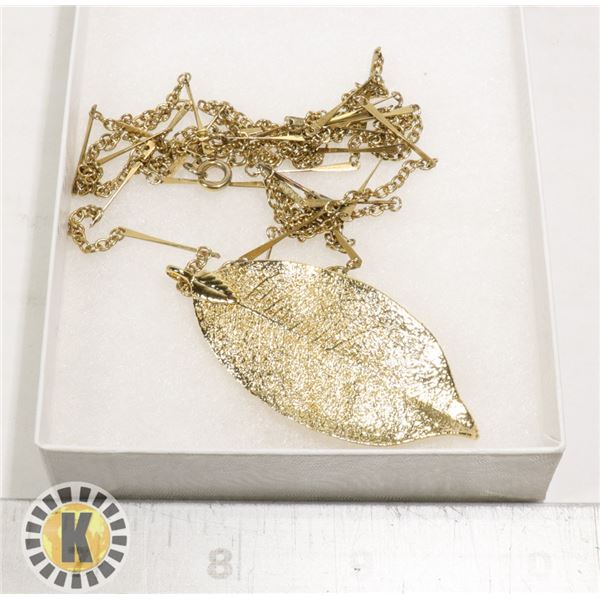 24K GOLD DIPPED LEAF ON LARGE 48'' CHAIN