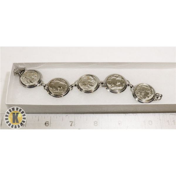 UNIQUE BUFFALO NICKEL COSTUME BRACELET