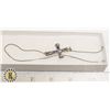 Image 1 : VINTAGE .925 SILVER JEWELED CROSS ON CHAIN