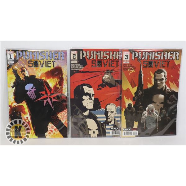 MARVEL COMICS THE PUNISHER SOVIET ISSUES 1-3