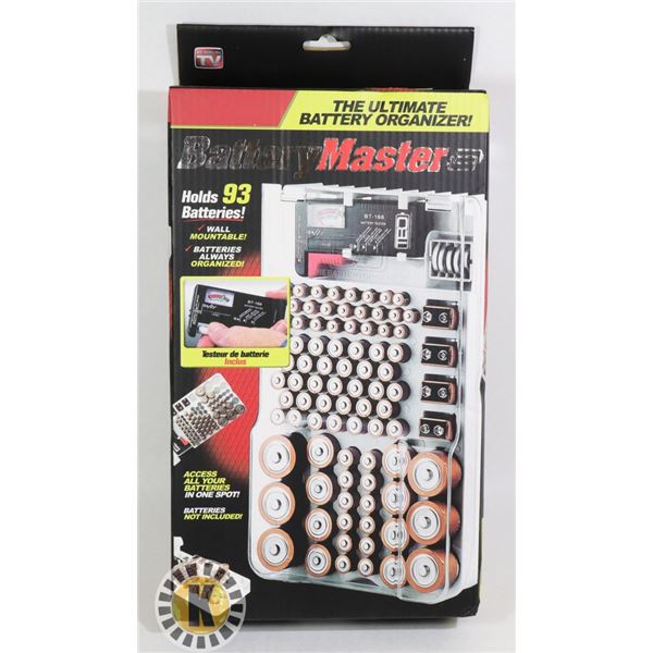 BATTERY MASTER BATTERY ORGANIZER WITH BATTERY