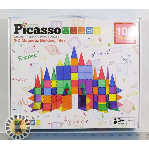 100PC PICASSO TILES 3D MAGNETIC TILE BUILDING SET