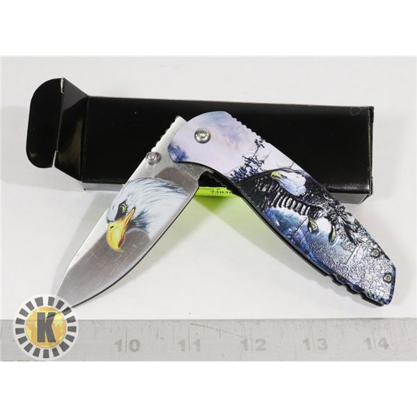 NEW EAGLE THEMED FOLDING KNIFE