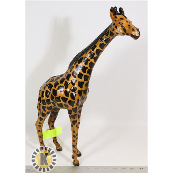 HANDMADE LEATHER GIRAFFE FIGURE