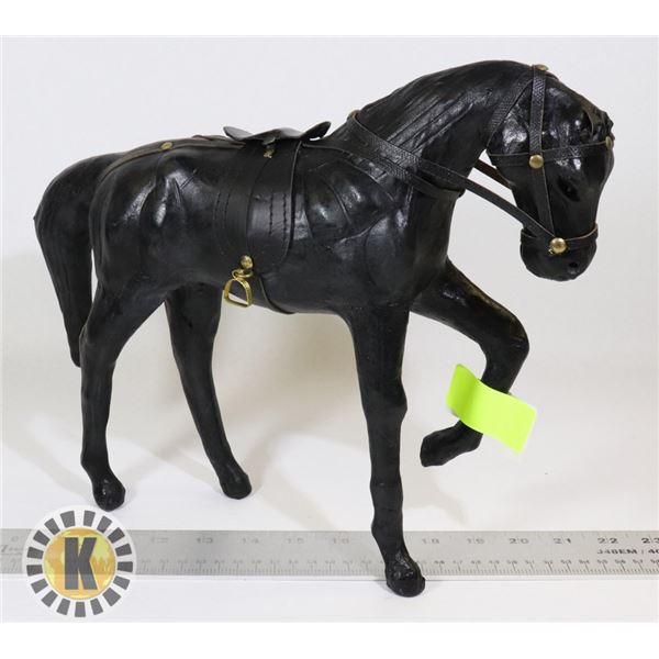 HANDMADE LEATHER HORSE FIGURE