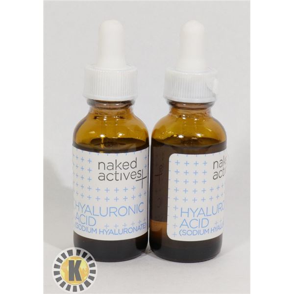 NAKED HYALURONIC ACID ANTI AGING SERUM-LOT OF 2