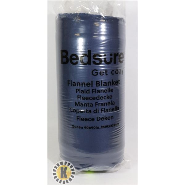 BEDSURE FLANNEL BLANKET SIZE QUEEN