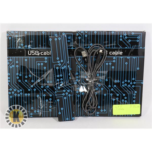 TWO PACKS OF 8 APPLE CHARGE CABLES