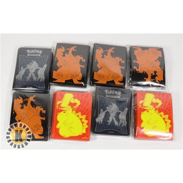 x8 POKEMON 65 COUNT CARD SLEEVES, NEW