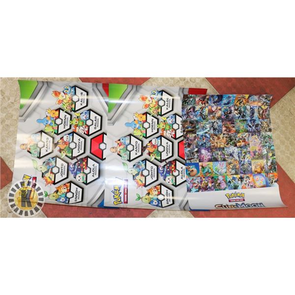 x3 POKEMON VARIOUS WALL POSTERS, NEW