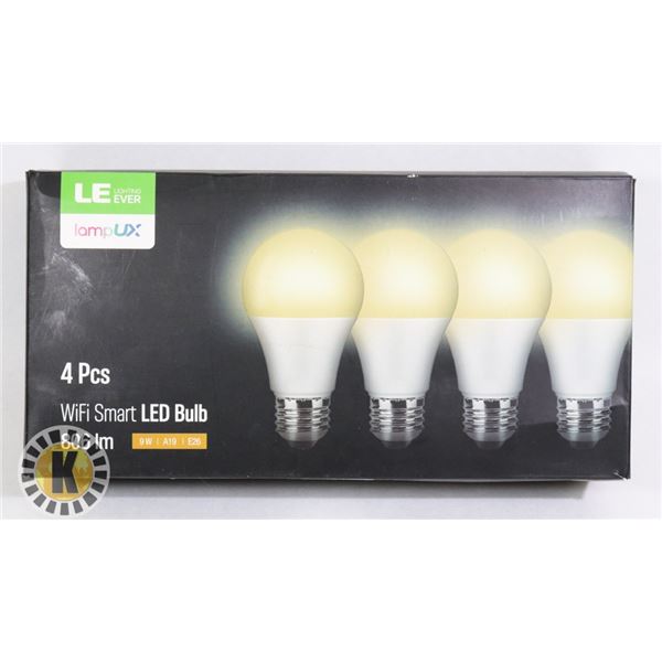4PACK OF WIFI SMART LED BULBS