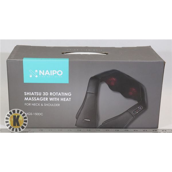 NAIPO SHIATSU 3D ROTATING MASSAGER WITH HEAT