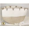 Image 1 : WOVEN COTTON ROPE BASKET WITH HANDLES