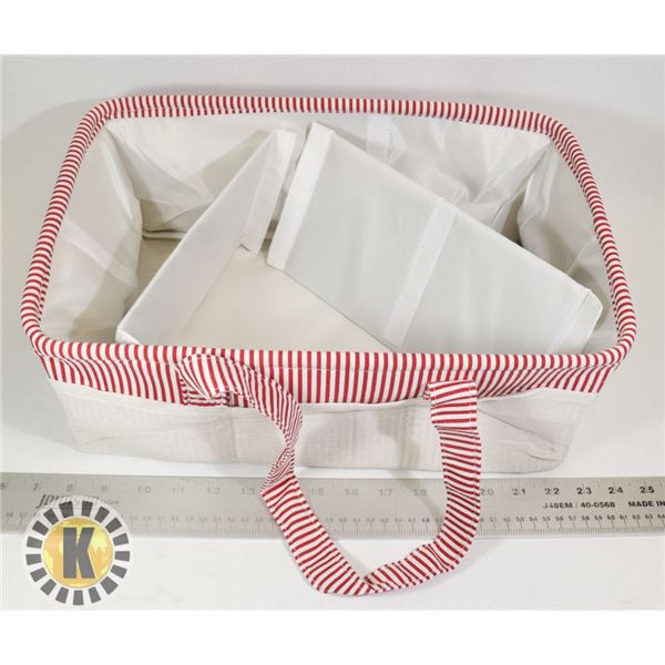 COLLAPSIBLE ORGANIZING BASKET WITH INSERTS