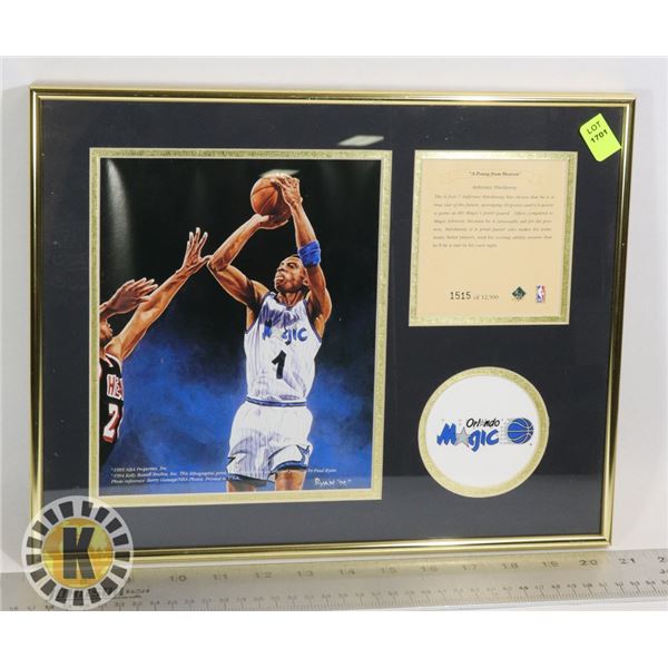ORLANDO MAGIC ANFERNEE HARDAWAY FRAMED AND