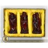 Image 1 : SET OF THREE ASIAN THEME FIGURES IN GIFT BOX
