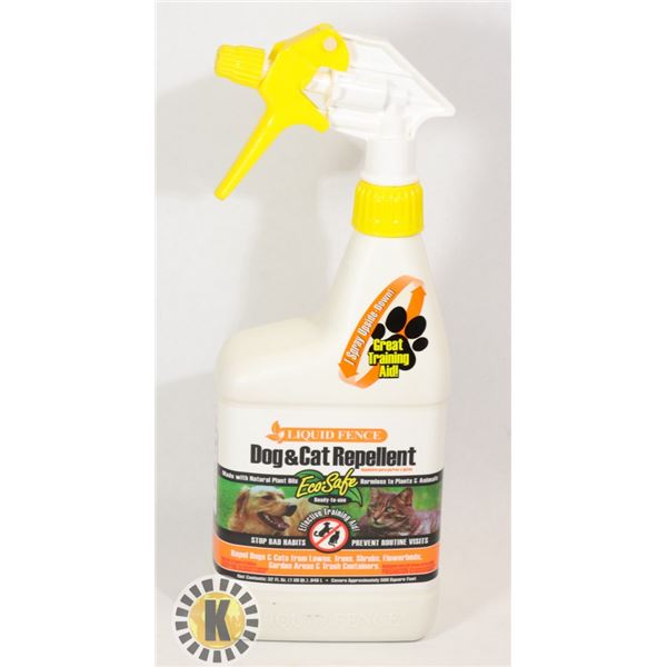BOTTLE OF LIQUID FENCE DOG AND CAT REPELLENT