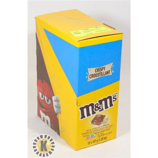 CASE WITH 12 107G M&M CRISPY CHOCOLATE BARS