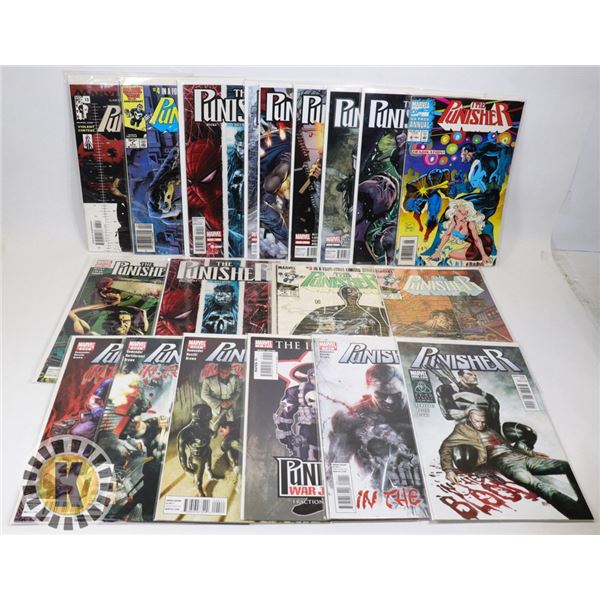 BOX WITH 21 MARVEL THE PUNISHER COMICS
