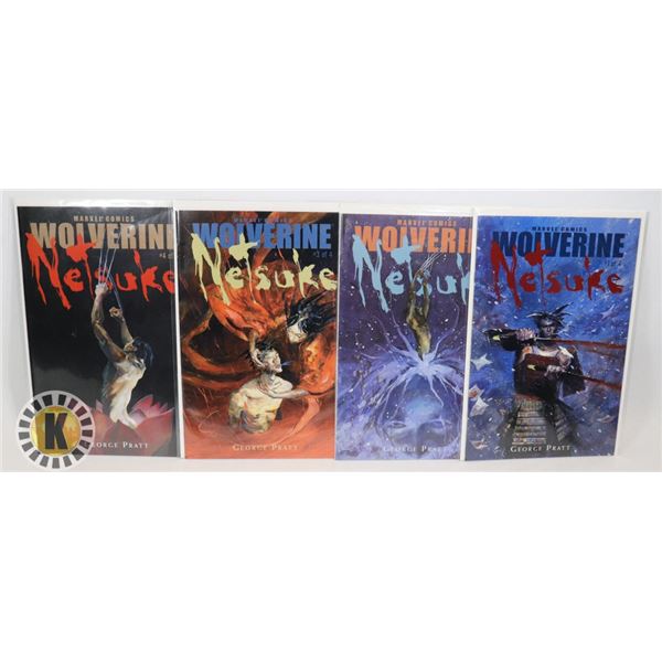 MARVEL COMICS WOLVERINE NETSUKE FULL SET 1-4