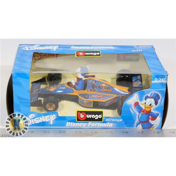 BURAGO DISNEY SCROOGE FORMULA 1 RACE CAR MODEL