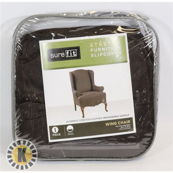 SURE FIT STRETCH FURNITURE SLIPCOVER FOR WING CHAR