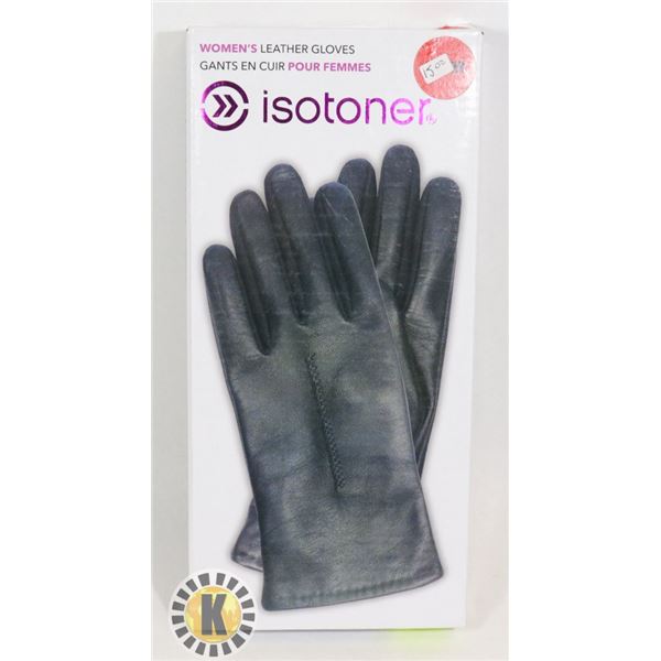 ISOTONER WOMENS LEATHER GLOVES