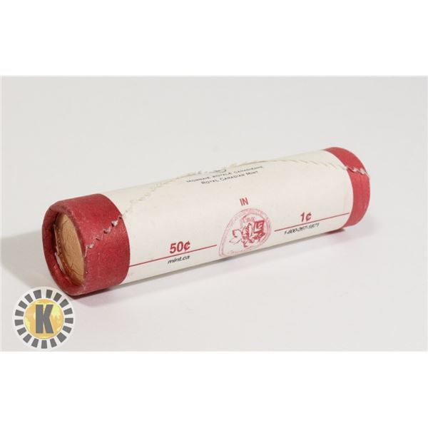 2006 NON-MAGNETIC ROLL OF CANADIAN 1 CENT COIN
