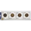 Image 1 : LOT OF 4 MIXED DATE CANADIAN LARGE CENTS