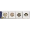 Image 1 : LOT OF 4 CANADIAN 50 CENT COINS 1944-2002