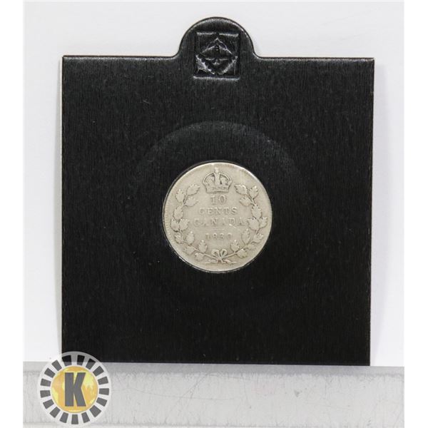 1930 LOWER MINTAGE GEORGE V SILVER CANADIAN 10 CEN