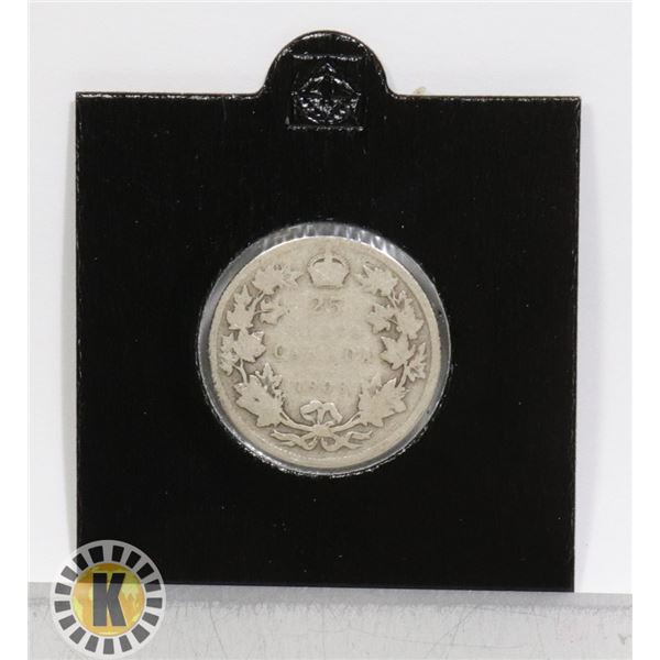 1903 EDWARDIAN CANADIAN SILVER 25 CENT