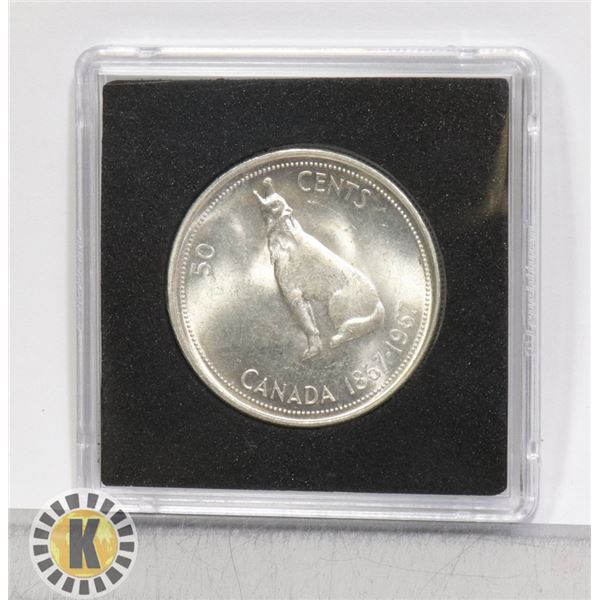 1967 CENTENNIAL CANADIAN SILVER 50 CENT