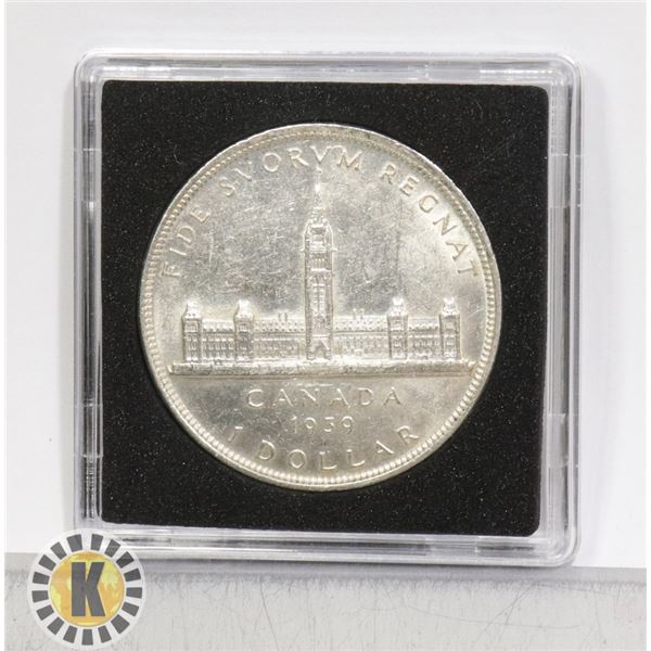 1939 ROYAL VISIT CANADIAN SILVER $1 COIN
