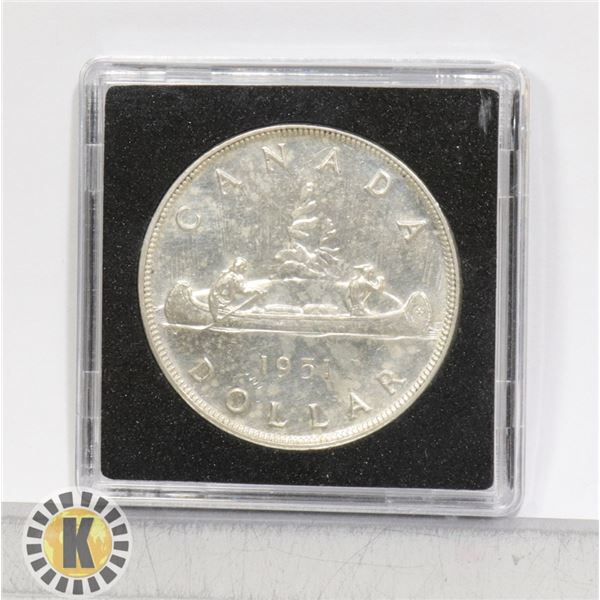 1951 GEORGE VI CANADIAN SILVER DOLLAR