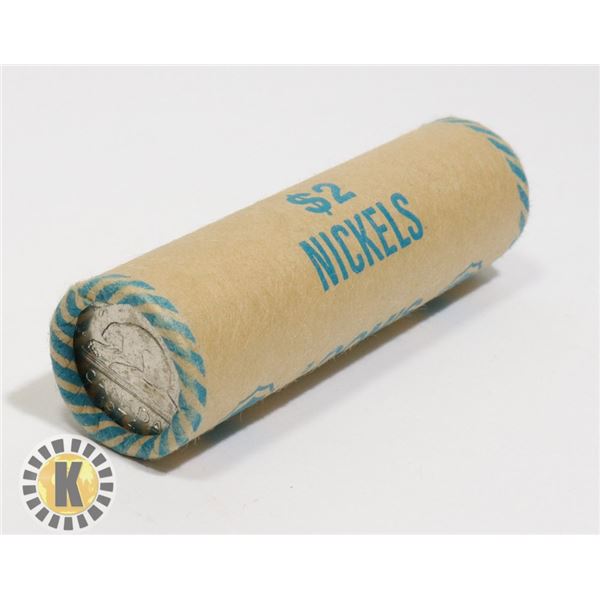 LOOMIS SEALED ROLL OF 1974 UNC CANADIAN 5 CENTS