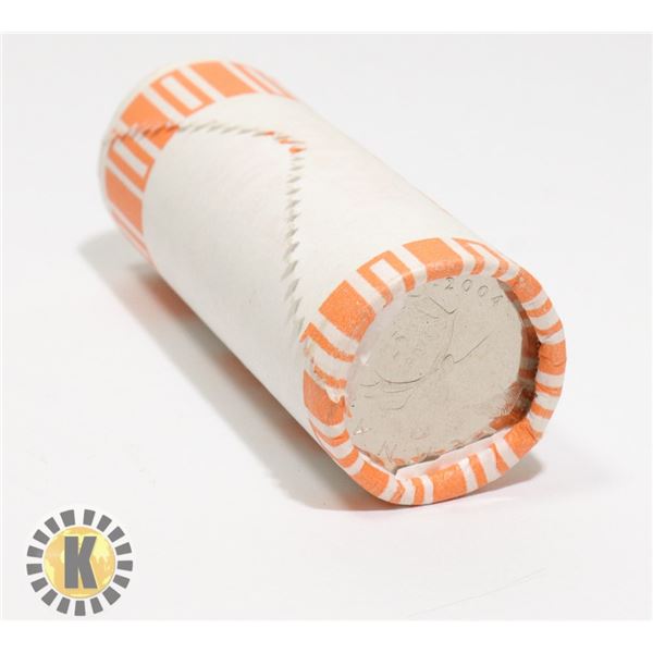 2004 CARIBOU CANADIAN 25 CENT ROLL UNCIRCULATED