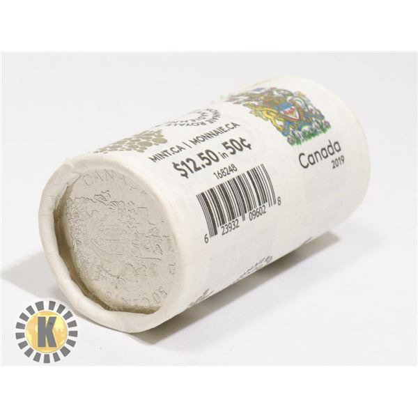 2019 SPECIAL MINT WRAP ROLL CANADIAN 50 CENT COINS