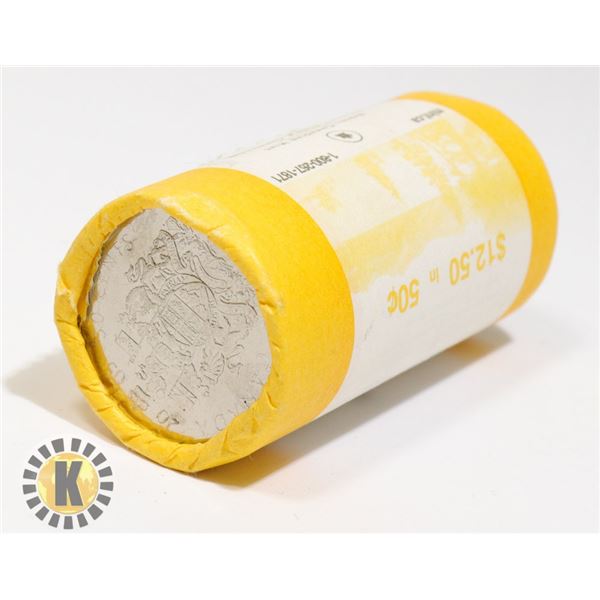 2005 SPECIAL MINT WRAP ROLL CANADIAN 50 CENT COINS